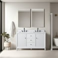 thumbnail image 1 of Vanity Art 54" Bathroom Vanity with Sinks and Engineered Marble Top, Freestanding Storage Cabinet with 2 Drawers, 2 Shelves and 1 Flip Down Tray, 1 of 8