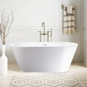 Vanity Art 54" Non-Slip Acrylic Freestanding Bathtub