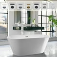 thumbnail image 1 of Vanity Art 54" Non-Slip Acrylic Freestanding Bathtub, 1 of 5
