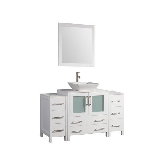 Vanity Art VA3130-54W 54 in. Single Sink Bathroom Vanity Set, White