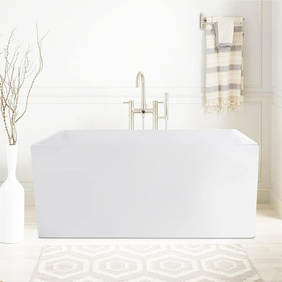 Vanity Art 55" x 29" Acrylic Freestanding Soaking Bathtub