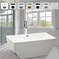 Vanity Art 59" X 30" Non-Slip Acrylic Freestanding Bathtub