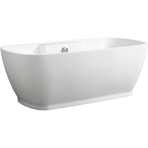 Vanity Art 59'' x 30'' Freestanding Soaking Bathtub