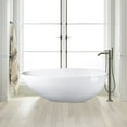 thumbnail image 1 of Vanity Art 59" x 31" Solid Surface Resin Stone Freestanding Bathtub, 1 of 10