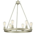 thumbnail image 1 of Vanity Art 6 Lights Wagon Wheel Chandelier Lighting Farmhouse Candle Brass Ceiling Light Fixture for Living Room 10556ASD, 1 of 2