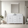 thumbnail image 1 of Vanity Art 60" Bathroom Vanity with Sink and Engineered Marble Top, Freestanding Storage Cabinet with 2 Drawers, 2 Shelves and 1 Flip Down Tray, 1 of 8
