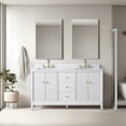thumbnail image 1 of Vanity Art 60" Bathroom Vanity with Sinks and Engineered Marble Top, Freestanding Storage Cabinet with 2 Drawers, 2 Shelves and 1 Flip Down Tray, 1 of 6