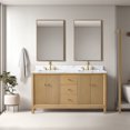 thumbnail image 1 of Vanity Art 60" Bathroom Vanity with Sinks and Engineered Marble Top, Freestanding Storage Cabinet with 2 Drawers, 2 Shelves and 1 Flip Down Tray, 1 of 6