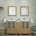 thumbnail image 1 of Vanity Art 60" Double Sink Freestanding Bathroom Vanity Set with Ceramic Top and Mirror, 1 of 8