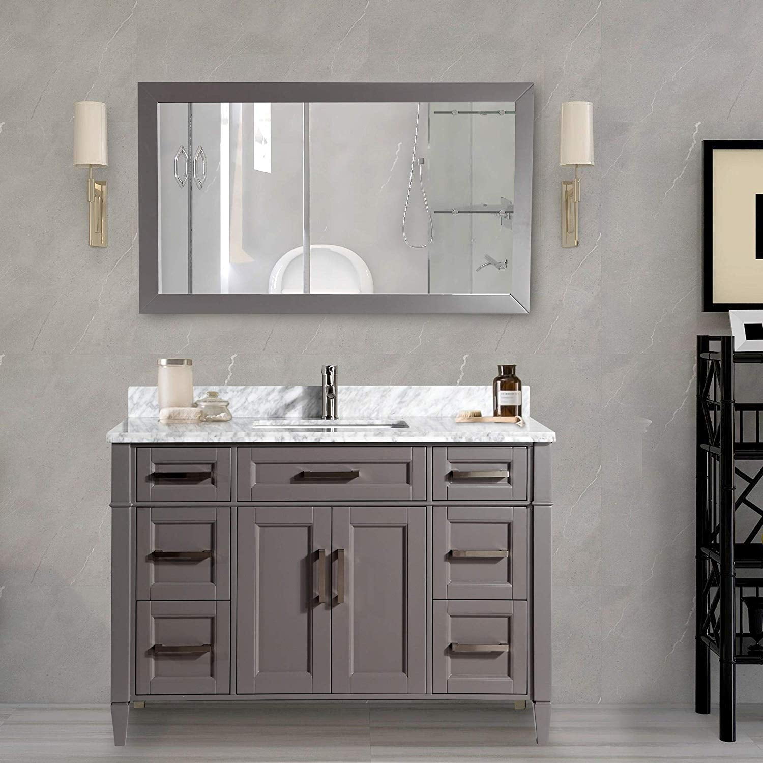 EUROCO 30 Bathroom vanity with Sink Top,Combo Cabinet Undermount