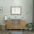 thumbnail image 1 of Vanity Art 60" Single Sink Freestanding Bathroom Vanity Set with Ceramic Top and Mirror, 1 of 8