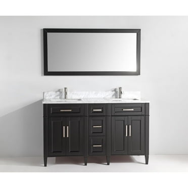 Vanity Art VA2060E 60 in. Double Sink Bathroom Vanity Set, Espresso
