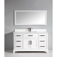 thumbnail image 1 of Vanity Art 60 inch single sink bathroom vanity set with super white engineered marble top., 1 of 8