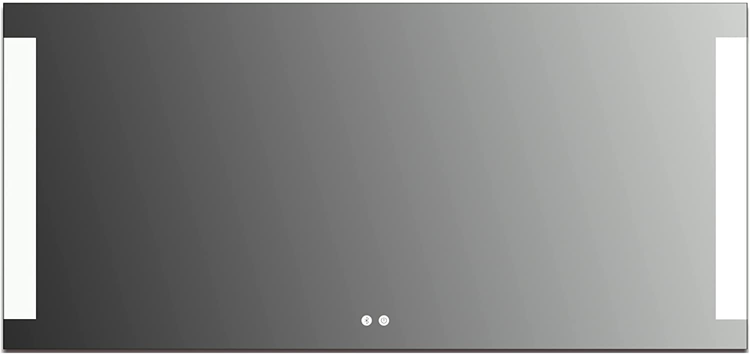 60" x 28" Frameless LED Bathroom Vanity Mirror with Touch Sensor