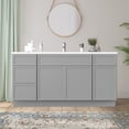 thumbnail image 1 of Vanity Art 63" Freestanding Bathroom Vanity Cabinet without Top in Gray, 1 of 6