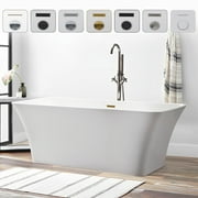 Vanity Art 67'' x 30'' Freestanding Soaking Bathtub