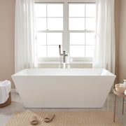 Vanity Art 67" x 31" Acrylic Freestanding Bathtub Contemporary Soaking Tub with Pop-Up Drain, VA6813-L