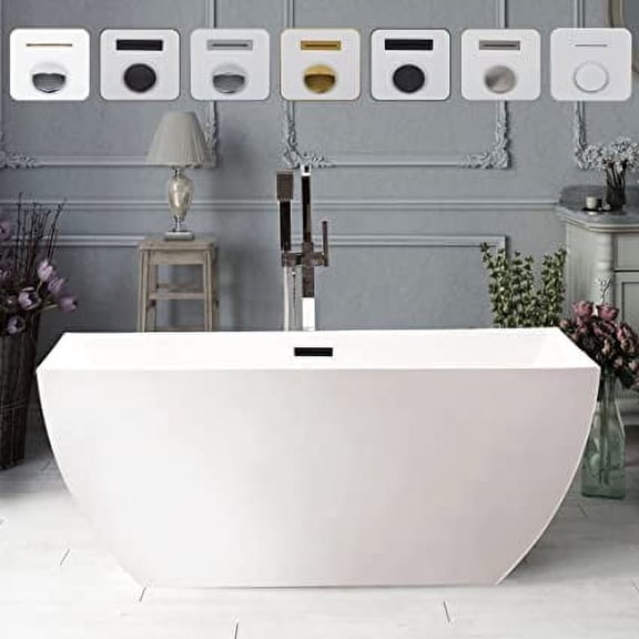 Vanity Art 67" x 32" Acrylic Freestanding Bathtub