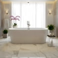 thumbnail image 1 of Vanity Art Bordeaux 67" Acrylic Freestanding Soaking Bathtub, White/Brushed Nickel, 1 of 8