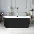 thumbnail image 1 of Vanity Art 68" x 32" Acrylic Freestanding Bathtub Contemporary Soaking Tub with Overflow and Pop-Up Drain, VA6812-BL, 1 of 5