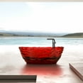 thumbnail image 1 of Vanity Art 69” x 30” Oval Shaped Stone Resin Freestanding Bathtub, Contemporary Design Soaking Tub with Polished Chrome Pop Up Drain, 1 of 4