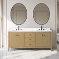 thumbnail image 1 of Vanity Art 72" Double Sink Bathroom Vanity Cabinet, Freestanding Storage Cabinet with Engineered Marble Top, Undermount Sinks, Drawer, and Shelve, 1 of 7