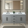 thumbnail image 1 of Vanity Art 72” Double Sink Bathroom Vanity Cabinet with Engineered Marble Countertop, 1 of 9