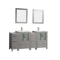 thumbnail image 1 of Vanity Art VA3024-72G 72 in. Double Sink Bathroom Vanity Set, Gray, 1 of 5