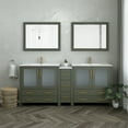 thumbnail image 1 of Vanity Art 84" Double Sink Freestanding Bathroom Vanity Set with Ceramic Top and Mirror, 1 of 9