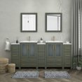 thumbnail image 1 of Vanity Art 84" Double Sink Freestanding Bathroom Vanity Set with Ceramic Top and Mirror, 1 of 9