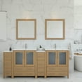 thumbnail image 1 of Vanity Art 84" Double Sink Freestanding Bathroom Vanity Set with Ceramic Top and Mirror, 1 of 10