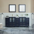 thumbnail image 1 of Vanity Art 84 Inch Double Sink Bathroom Vanity Combo Set 3 Side Cabinets 2 Shelves 13 Dove-Tailed Drawers Ceramic Top Bathroom Cabinet with Free Mirror VA3024-84B, 1 of 11