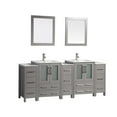thumbnail image 1 of Vanity Art VA3024-84G 84 in. Double Sink Bathroom Vanity Set, Gray, 1 of 4
