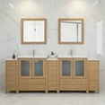 thumbnail image 1 of Vanity Art 96" Double Sink Freestanding Bathroom Vanity Set with Ceramic Top and Mirror, 1 of 8