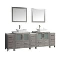 thumbnail image 1 of Vanity Art VA3130-96G 96 in. Double Sink Bathroom Vanity Set, Gray, 1 of 5