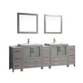 thumbnail image 1 of Vanity Art VA3030-96G 96 in. Double Sink Bathroom Vanity Set, Gray, 1 of 5