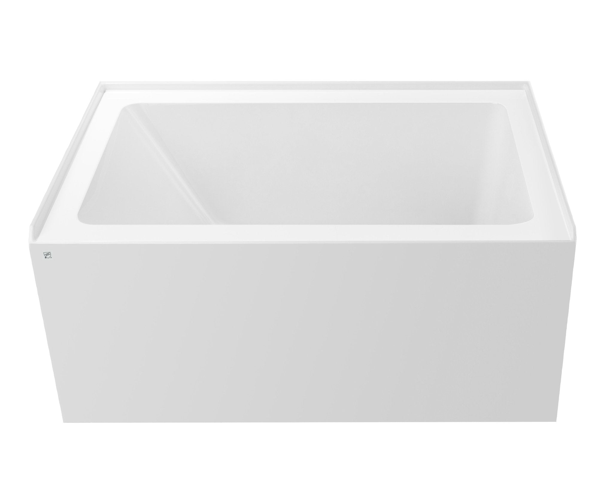 White Acrylic Alcove Soaking Bathtub with Right Drain
