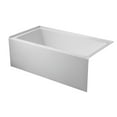 thumbnail image 1 of Vanity Art Acrylic Alcove Bathtub with 3 Side Tiling Flange, 60 x 32 inches Slip Resistant Surface 118-Degree Backrest Shower Tub, Reinforced Fiberglass Right Drain Soaking Tub, 1 of 8