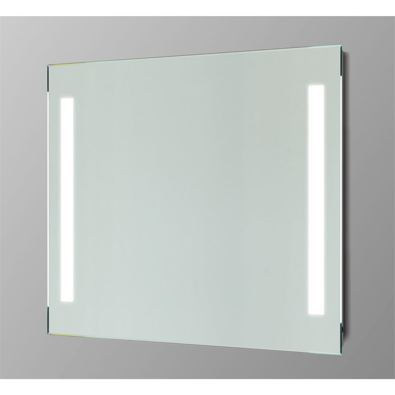 Frameless Rectangular LED Bathroom Vanity Mirror in Clear Glass