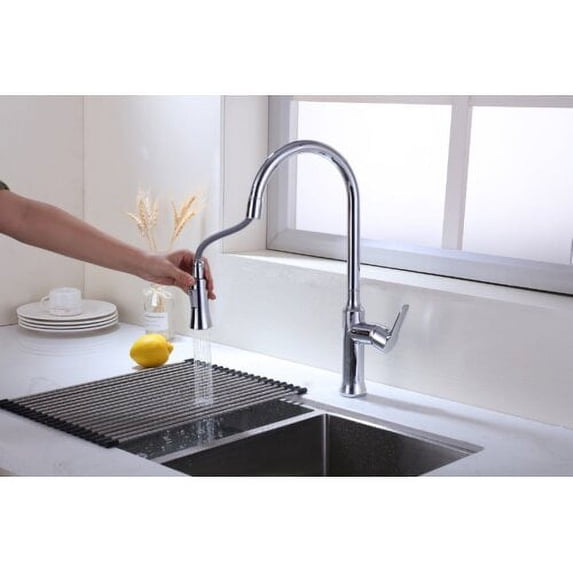 Vanity Art Pull Down Single Handle Kitchen Faucet