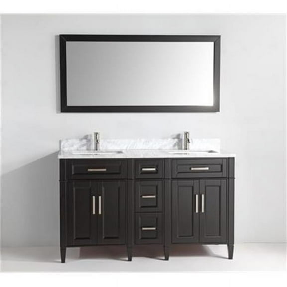 Vanity Art VA2060DE 60 in. Single Sink Bathroom Vanity Set, Espresso