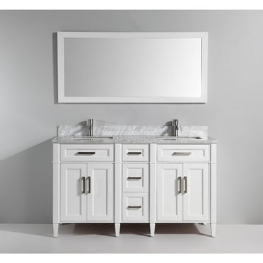 Vanity Art VA2060DW 60 in. Single Sink Bathroom Vanity Set, White