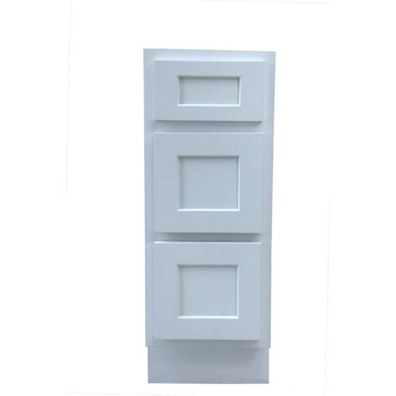 Vanity Art VA4015-3W Vanity Cabinet with Knockdown, White - 15 x 21 x 32.5 in.