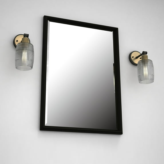 Vanity Art Wall Vanity Light Fixture 1-Light Wall Sconce Lighting Antique Brass Modern Bathroom Lights with Clear Glass Shade Vintage Porch Wall Lamp for Mirror Kitchen Living Room BA206-1BK-AB-CL