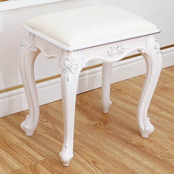 Vanity Benches Square Vanity Stool with ABS Plastic Steel Leg,17inch Tall Dressing Makeup Stool, Padded Bench, Piano Seat Chair Bench in Bedroom, Bathroom (Color : 4)