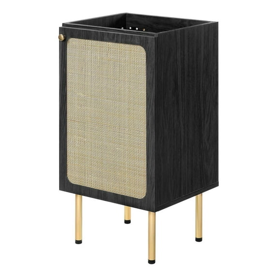 Vanity Cabinet (Sink not included), Black, Wood, Hotel Bedroom Bathroom, Modern Contemporary HB36365