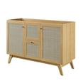 thumbnail image 1 of Vanity Cabinet (Sink not included), Brown Oak, Wood, Hotel Bedroom Bathroom, Modern Contemporary HB36273, 1 of 12