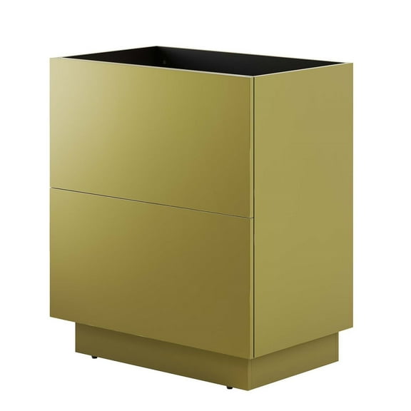 Vanity Cabinet (Sink not included), Gold, Wood, Hotel Bedroom Bathroom, Modern Contemporary Boutique HB35990