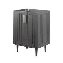 Vanity Cabinet (Sink not included), Grey Gray, Wood, Hotel Bedroom Bathroom, Modern Contemporary HB34266