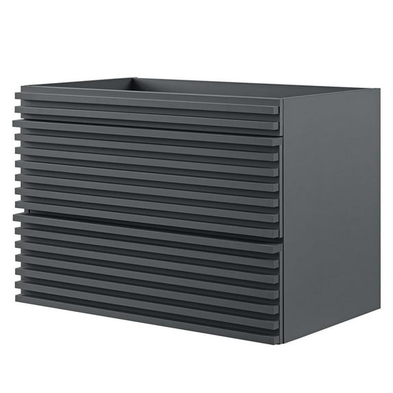 Vanity Cabinet (Sink not included), Grey Gray, Wood, Mid Century Hotel Bedroom Bathroom, Modern Contemporary HB33494